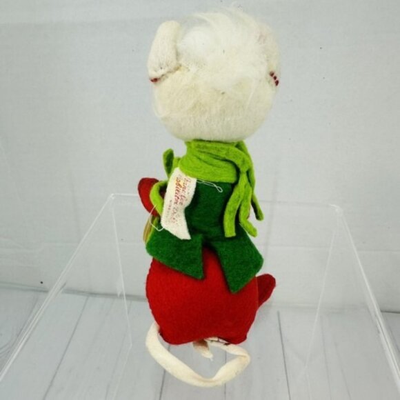 Annalee 7" Merry Christmas Caroller White Mouse Closed Mouth Sheet Music 1970 - Picture 4 of 12